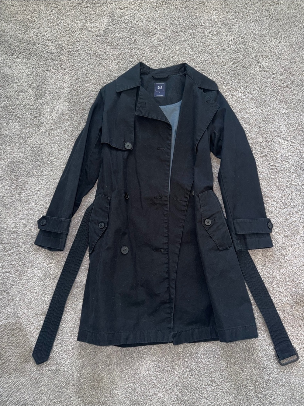 GAP Women's Black Classic Trench Coat